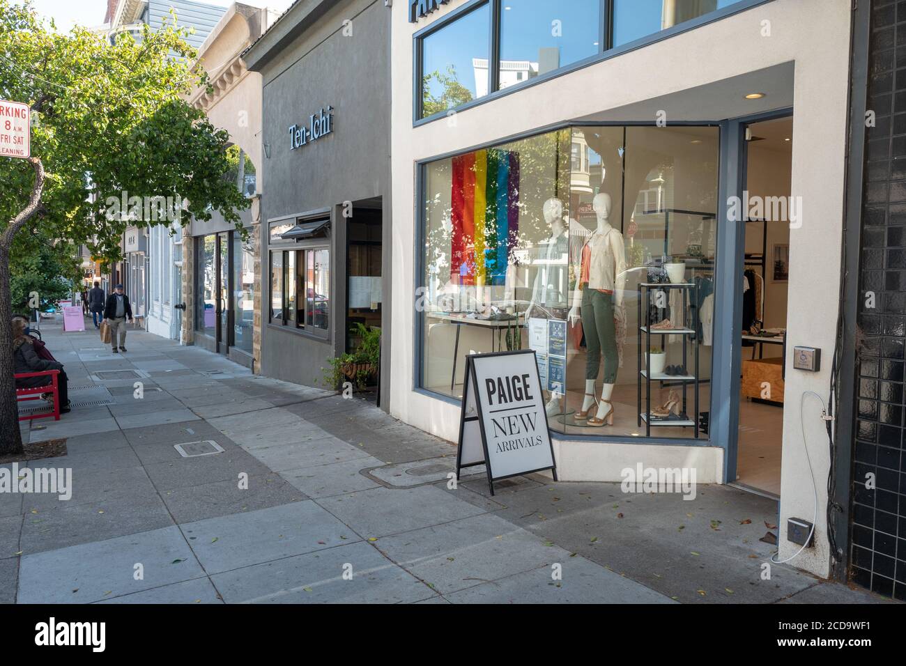 Paige clothing store and street scene in the Pacific Heights ...