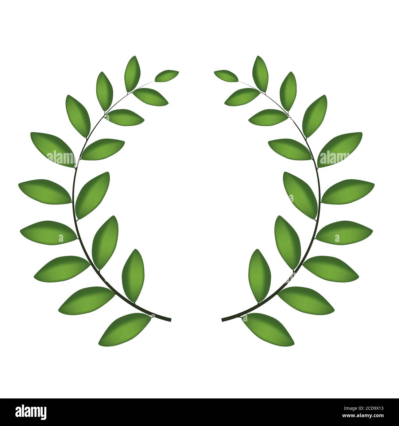 Laurel wreath isolated on white background. Vector Illustration Stock ...