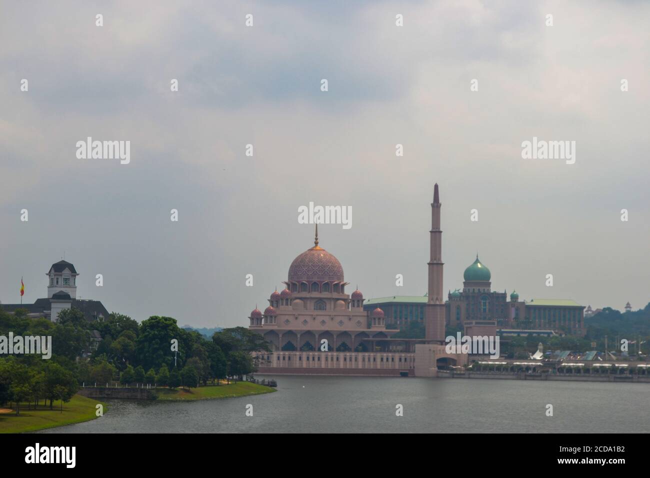 The Putra Mosque is the principal mosque of Putrajaya Wilaya, Malaysia Stock Photo