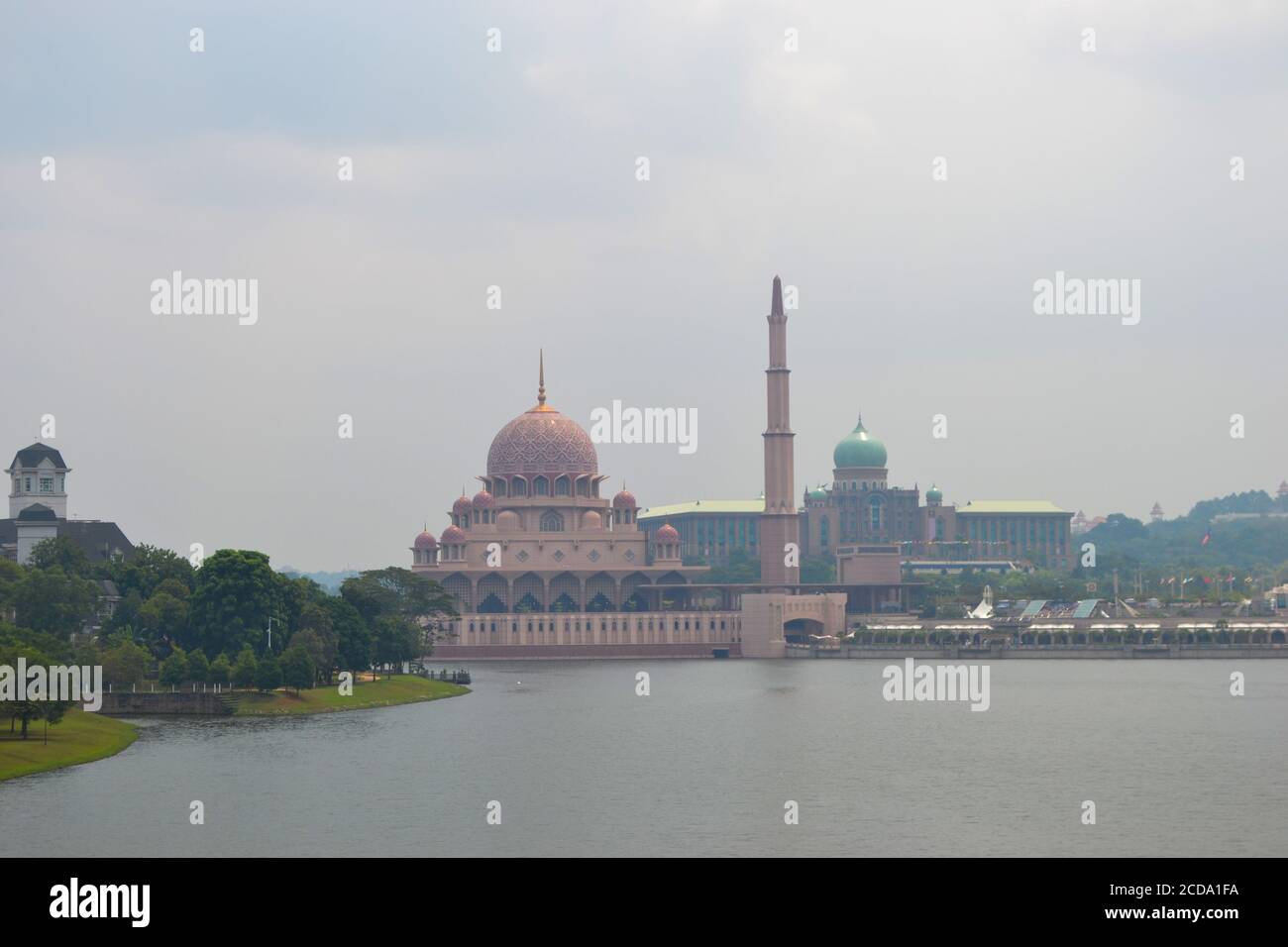 The Putra Mosque is the principal mosque of Putrajaya Wilaya, Malaysia Stock Photo