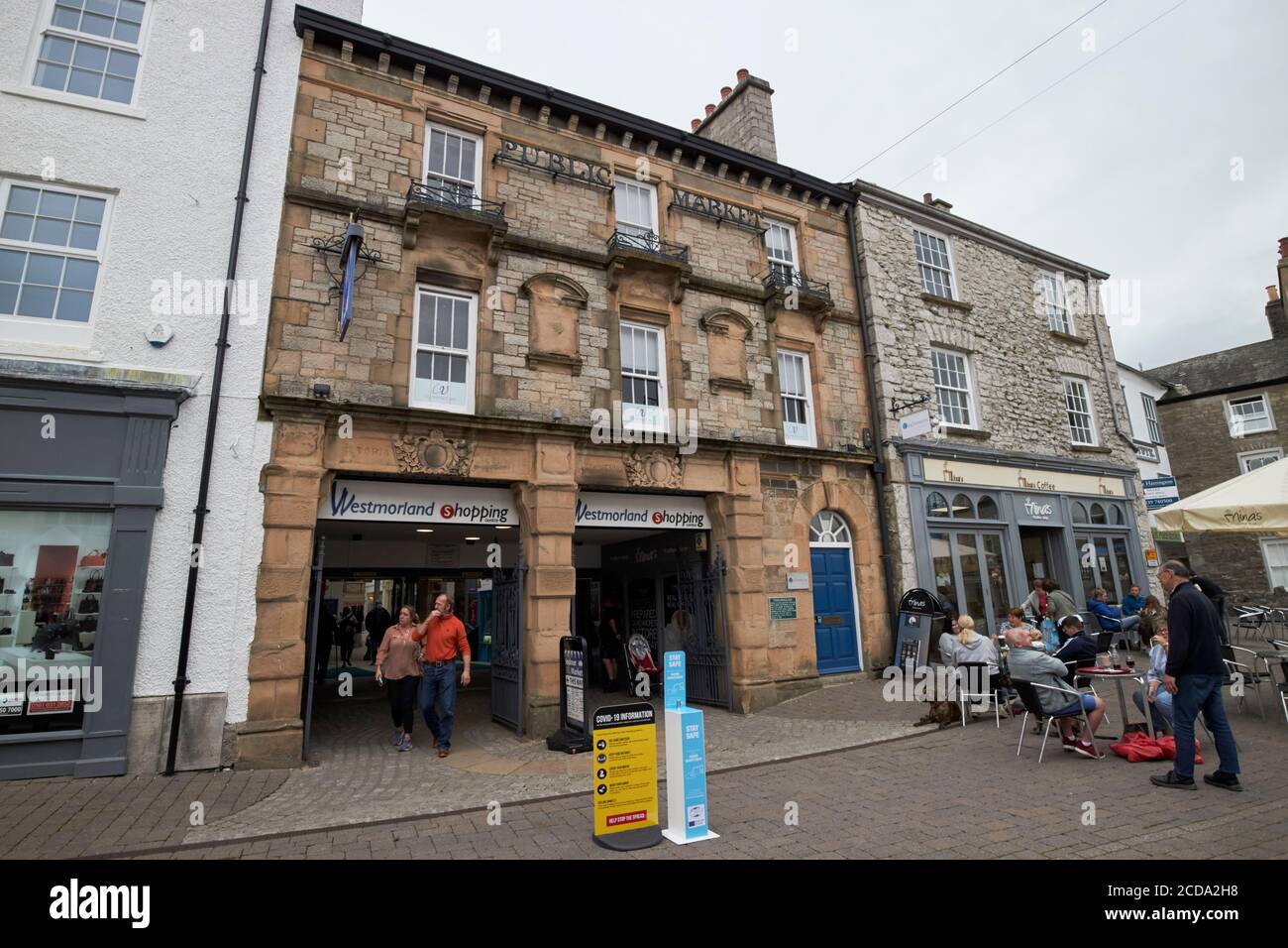 Kendal market hall and entrance to westmorland shopping centre Kendal