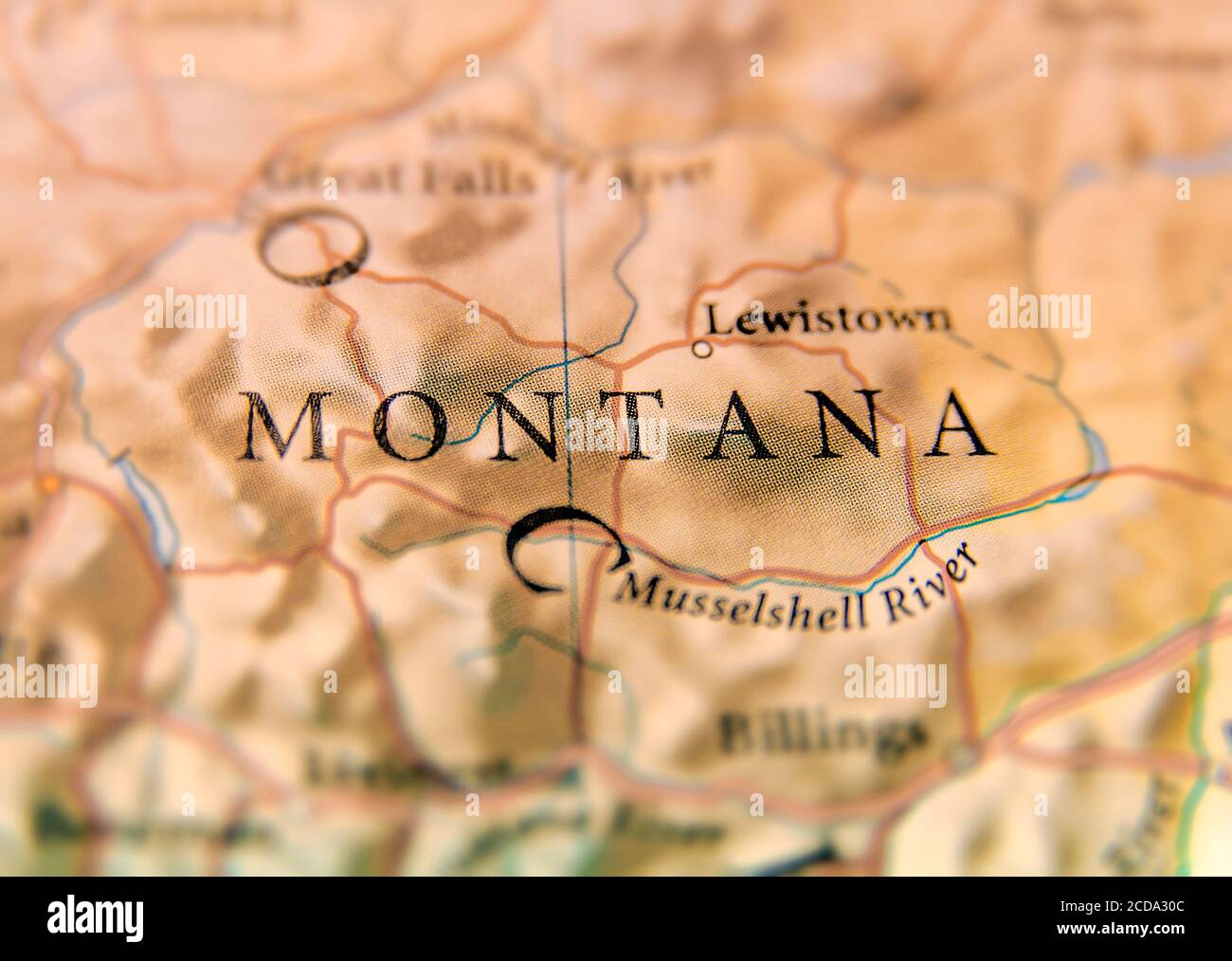 Helena montana map hi-res stock photography and images - Alamy