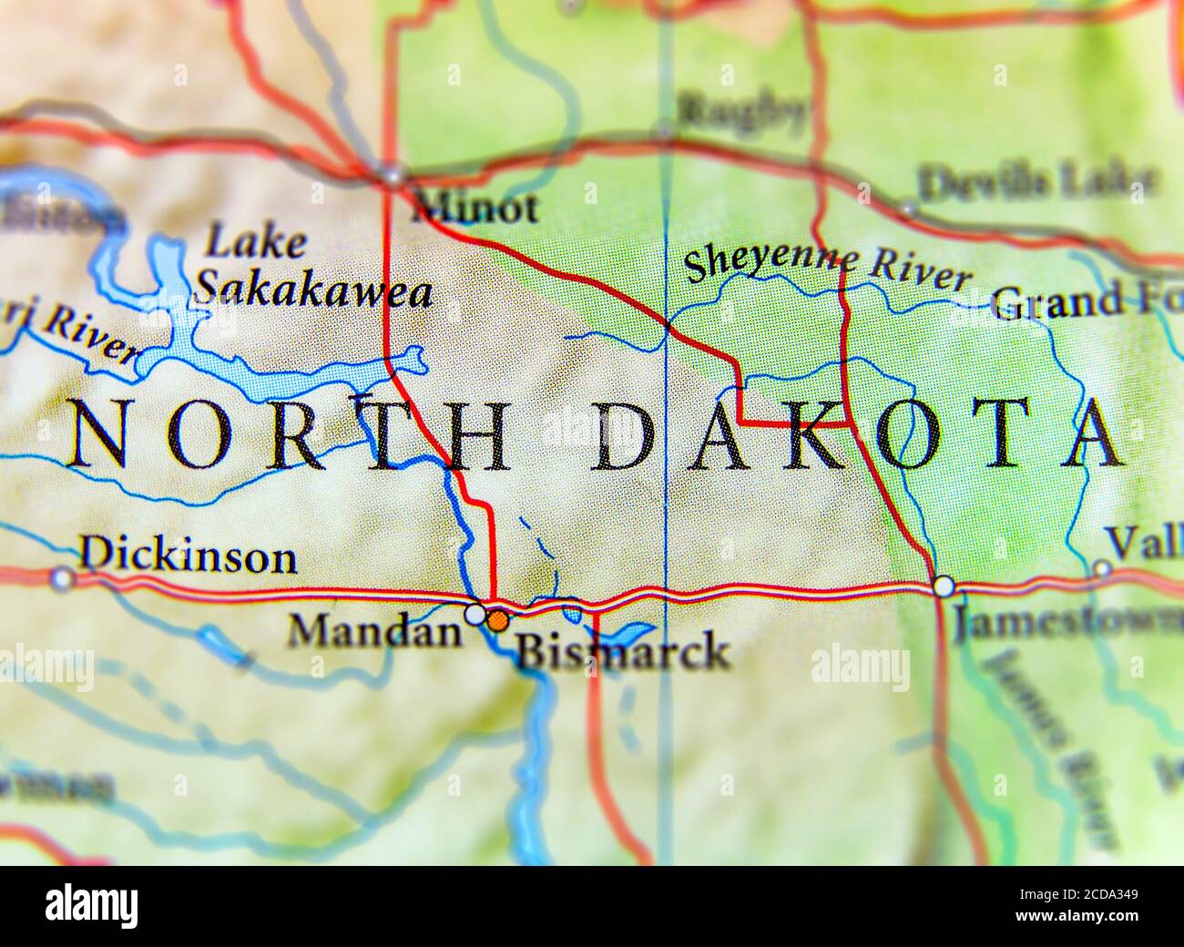 Bismarck north dakota national - Geographic Map Of Us State North Dakota 2CDA349