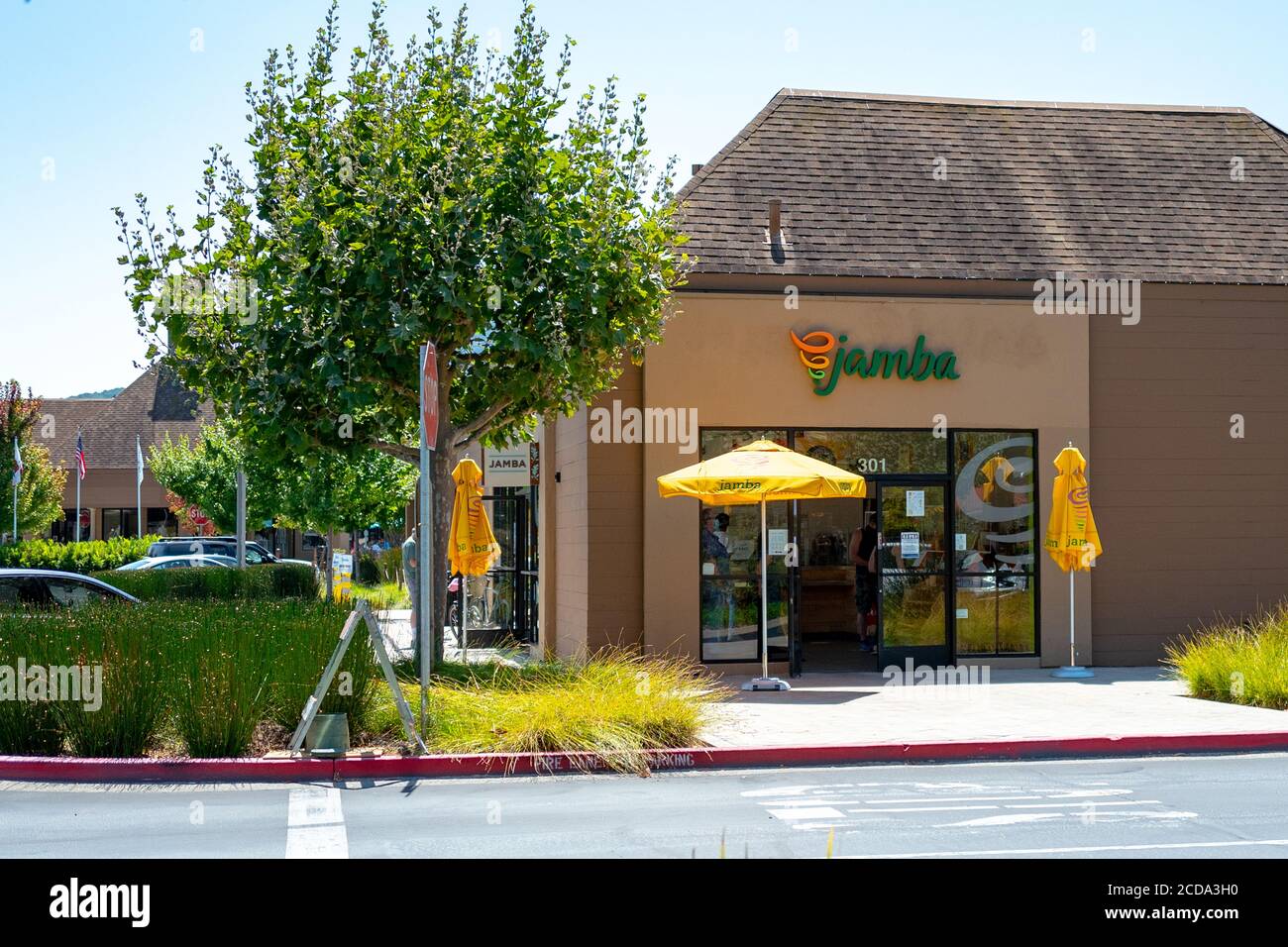 Facade of Jamba Juice restaurant at the Bon Air shopping center in