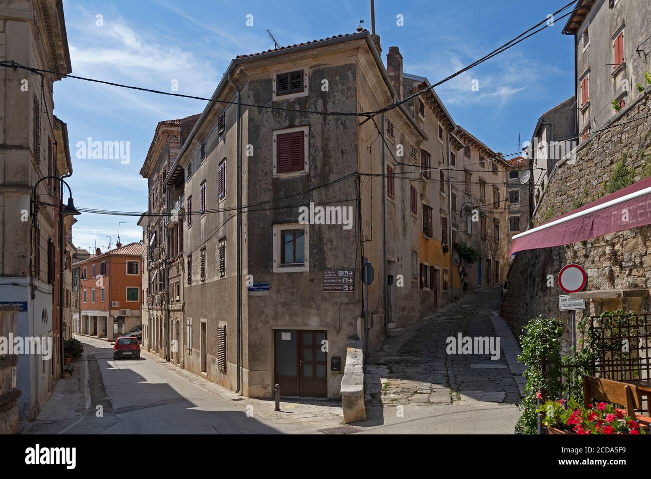 town centre, Buje, Istria, Croatia Stock Photo