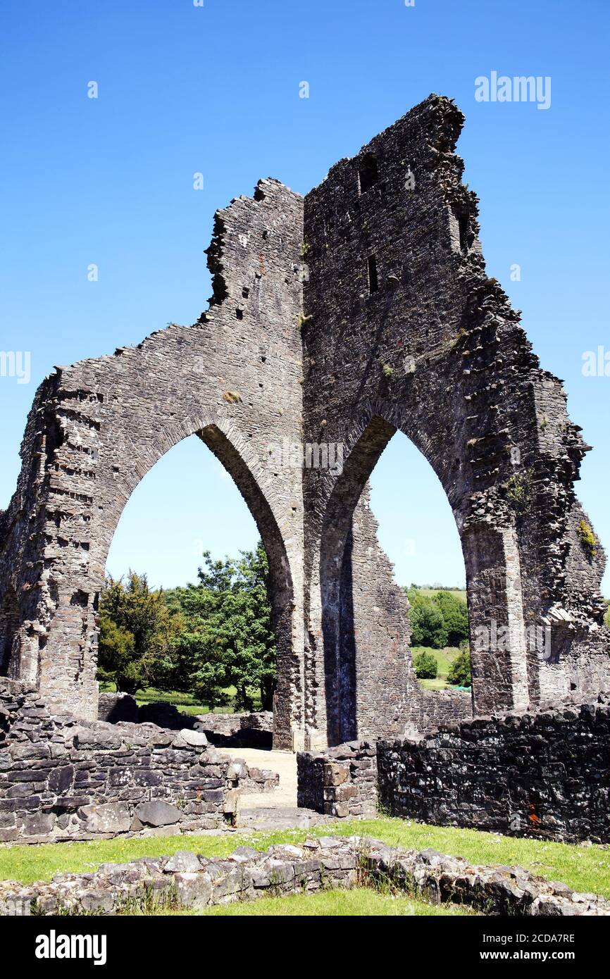 Talley Abbey ruins Carmarthenshire South Wales UK a Norman 12th Century monastery of the Premonstratensians (White Canons) which is a popular travel d Stock Photo