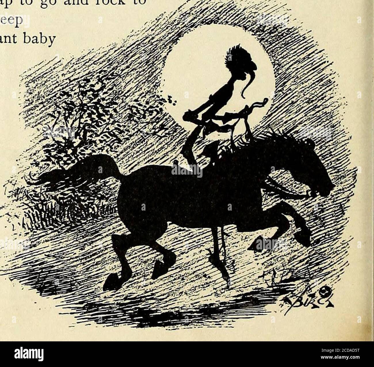 Riding that darksome pony