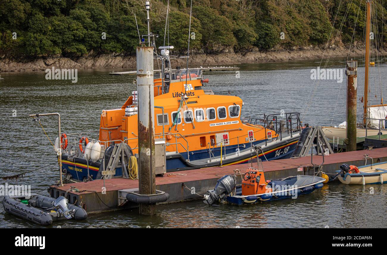 RNLI Lifeboat station at Fowey in Cornwall UK Stock Photo