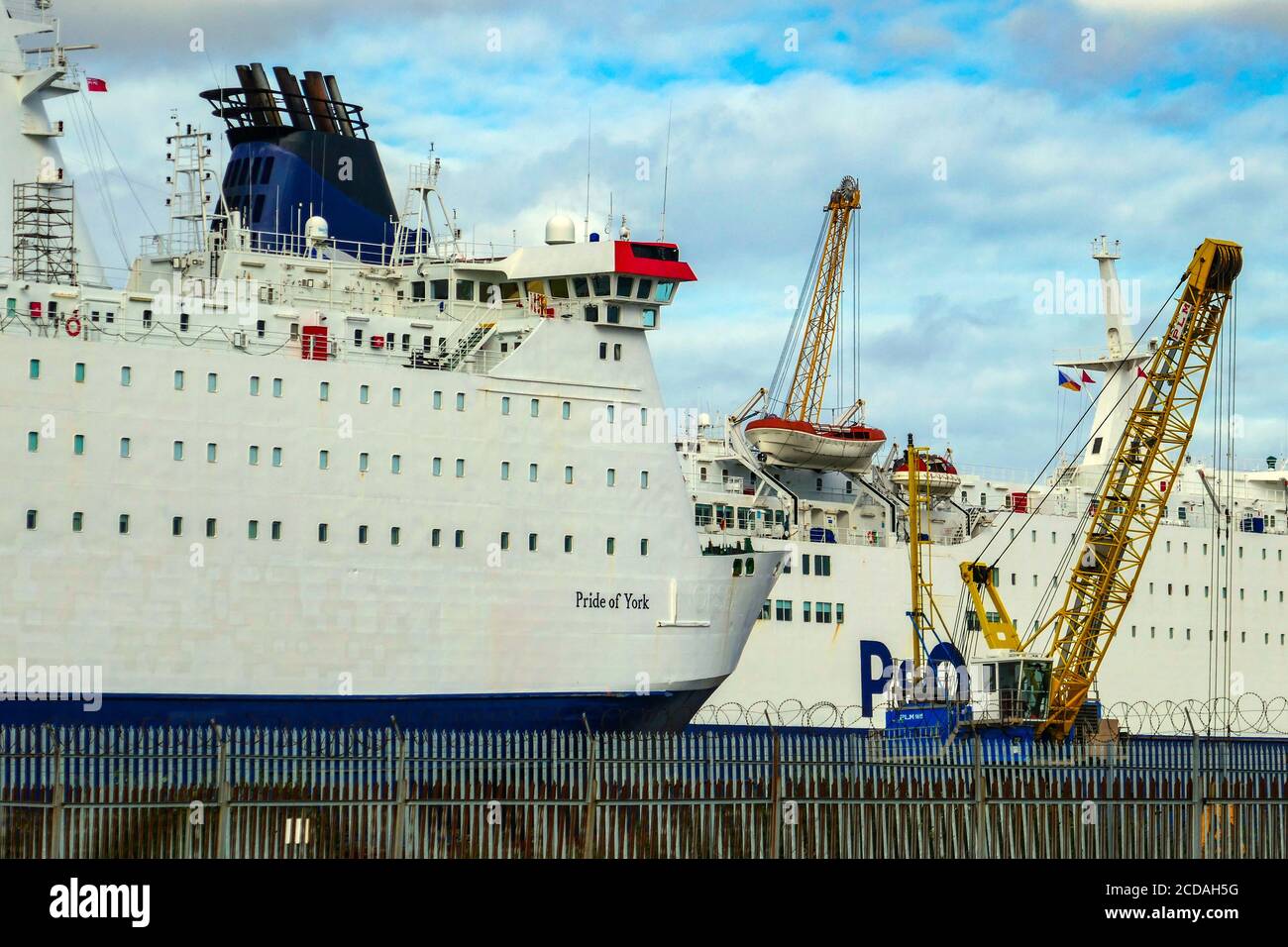 P & O ferry, Pride of York, Hull to Zeebrugge, Hull Docks, Hull, UK Stock Photo