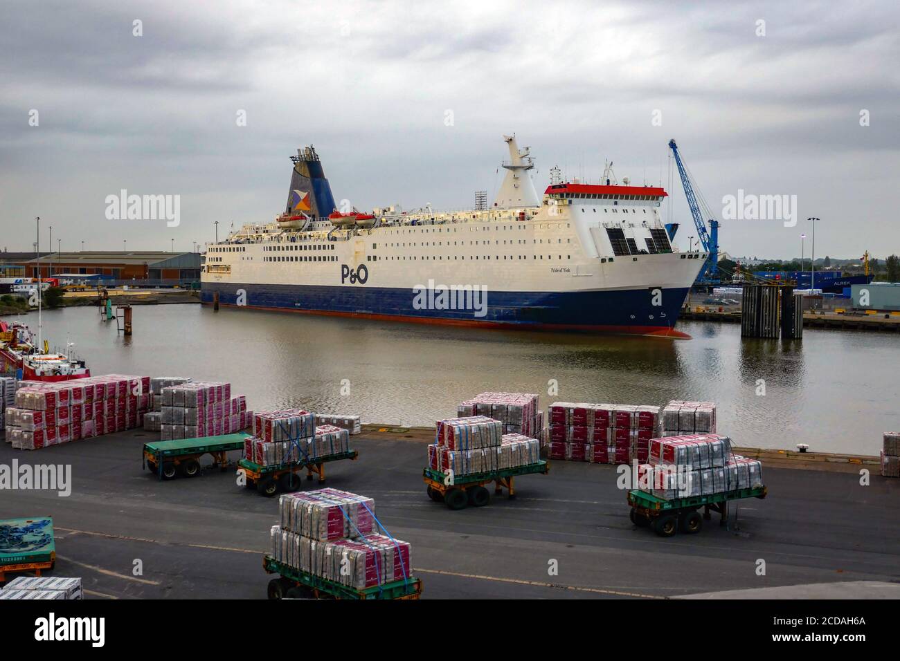P & O ferry, Pride of York, Hull to Zeebrugge, Hull Docks, Hull, UK