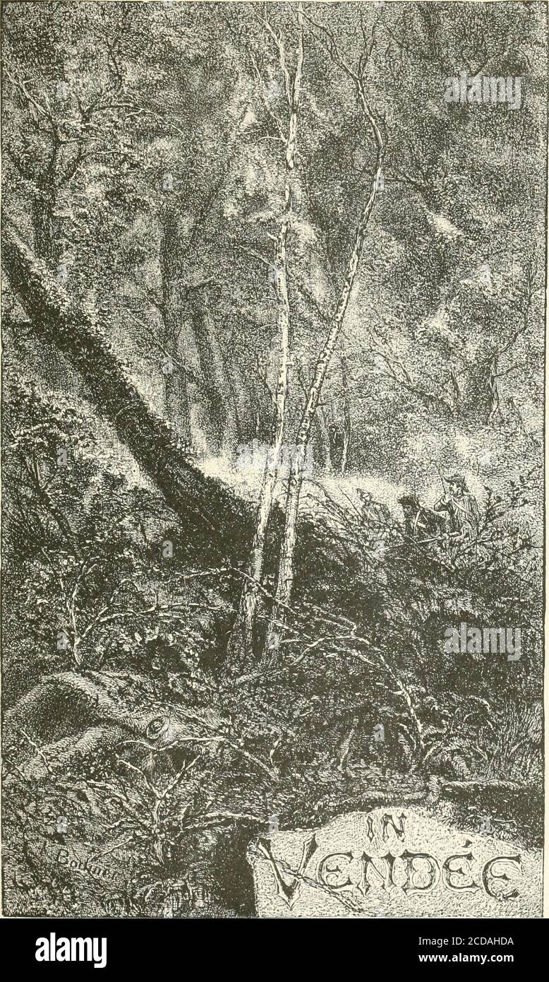 . Ninety-three . )erson conniving at the escape of Ijrigands and captiveinsurgents. This decree proved only a first step : tlie (Jouveution wasto go further than that. A few mouths later, the 11th Brumaire, YearII. (November, 1793), when Laval opened its gates to the Vendean fugi-tives, the (OUAeution decreed that any city giving asylum to the rebelsshould b(3 dehiolished and destroyed. On their side, the jirinces ofEurojie, in the manifesto of the Duke of Brunswick, conceived by theemigrants and drawn ui> by the Marquis de Limion, intendant of theDuke of Orleans, had declared that every Fr Stock Photo