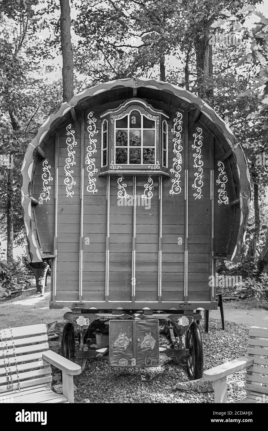 Gypsy caravan used by Romany travellers Stock Photo