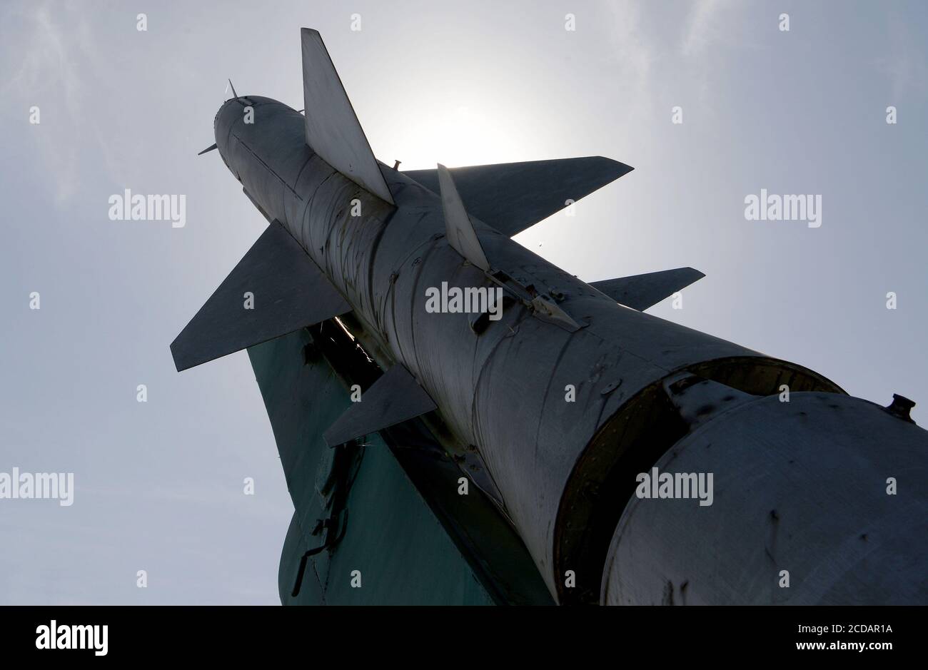 The V750 VU surface-to-air missile rocket launcher displayed at the ...