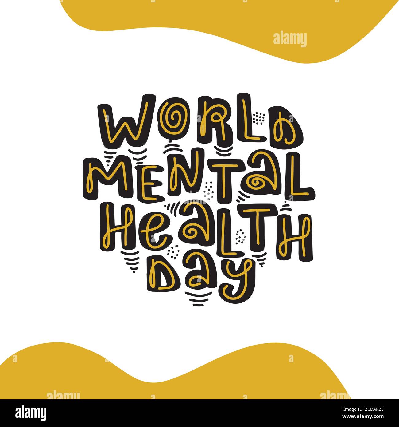 World Mental Health Day. Stock vector typography illustration Stock