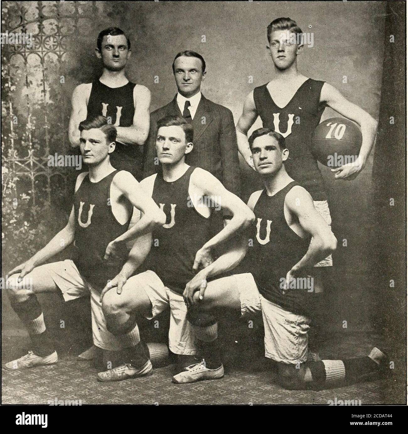 . Lest We Forget 1910 . FOOTBALL TEAM. 117 March 20.Prof. Jones arrives from East Tennessee. laskrt lall ofcam. Professor A. W. Prince GrROVER C. KOFFMAN Hereon C. Pearson CoachManager. Captain piapcr$. Johnson ....... Pearson Gr. C. KOFFMAN Farmer j. c. koffman ..... Baker, Dean, Denny and Prescott Center Right Forward Left Forward Right Guard Left Guard . Substitutes (Sames. Scores for last two seasons by the same five. Union vs. Memphis University School, 28 to 15. Union vs. Fitzgerald-Clarke, 43 to 17. Union vs. Memphis University School, 31 to 43. Union vs. Jackson High School, 54 to 9. U Stock Photo