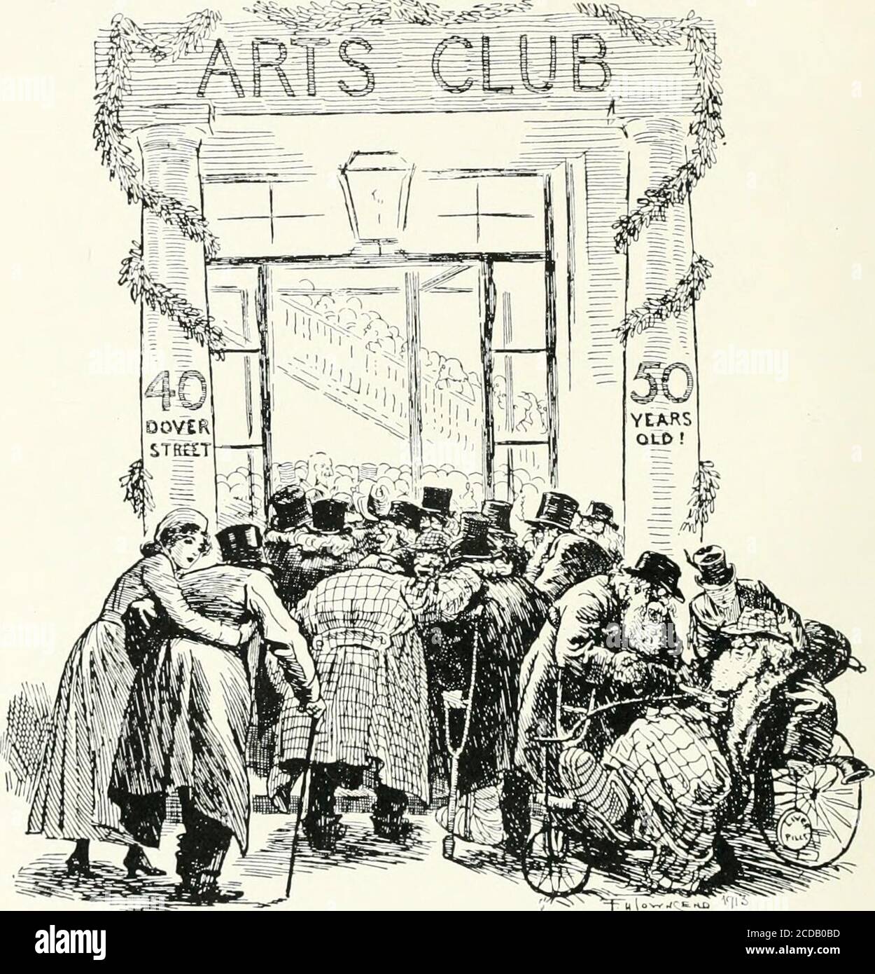 . The Arts Club and its members . 0 interest in the scheme appears to have waned, and very fewadditional volumes were acquired for many years. After the Clubmoved into its new house the books seem to have been huddled awayinto any odd corners not wanted for other purposes. At length, in1907, some enterprising members suggested that for the convenienceof those who had literary tastes the small drawing room might be fittedup with bookshelves and used as a library. The members of the ArtsClub, though many of them hold very Radical views on various sub-jects—notably on Art—are Conservative to the Stock Photo