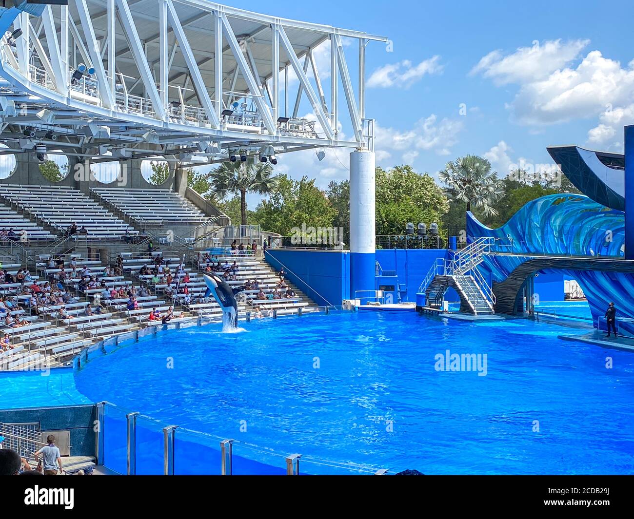 Orca Stadium Orlando, FL/USA-7/12/20: The Orca or Killer Whale Exhibit at Seaworld ...