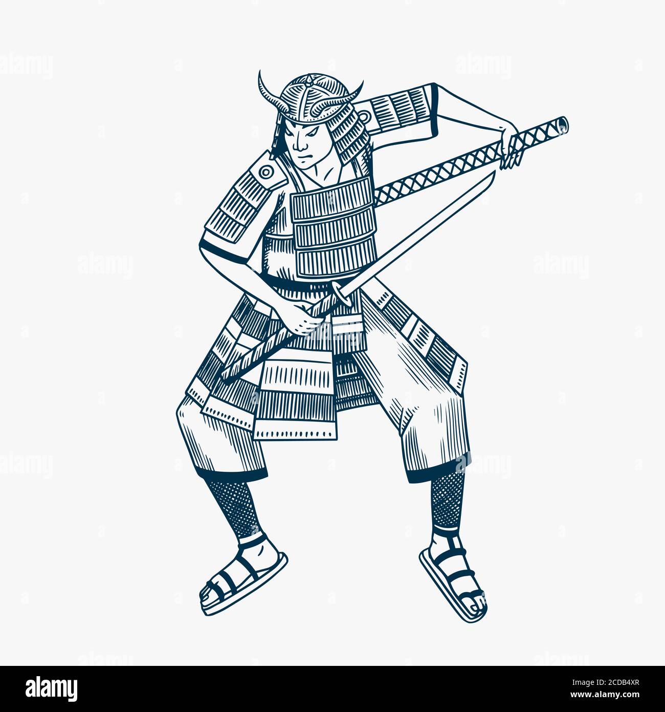 ancient samurai drawing