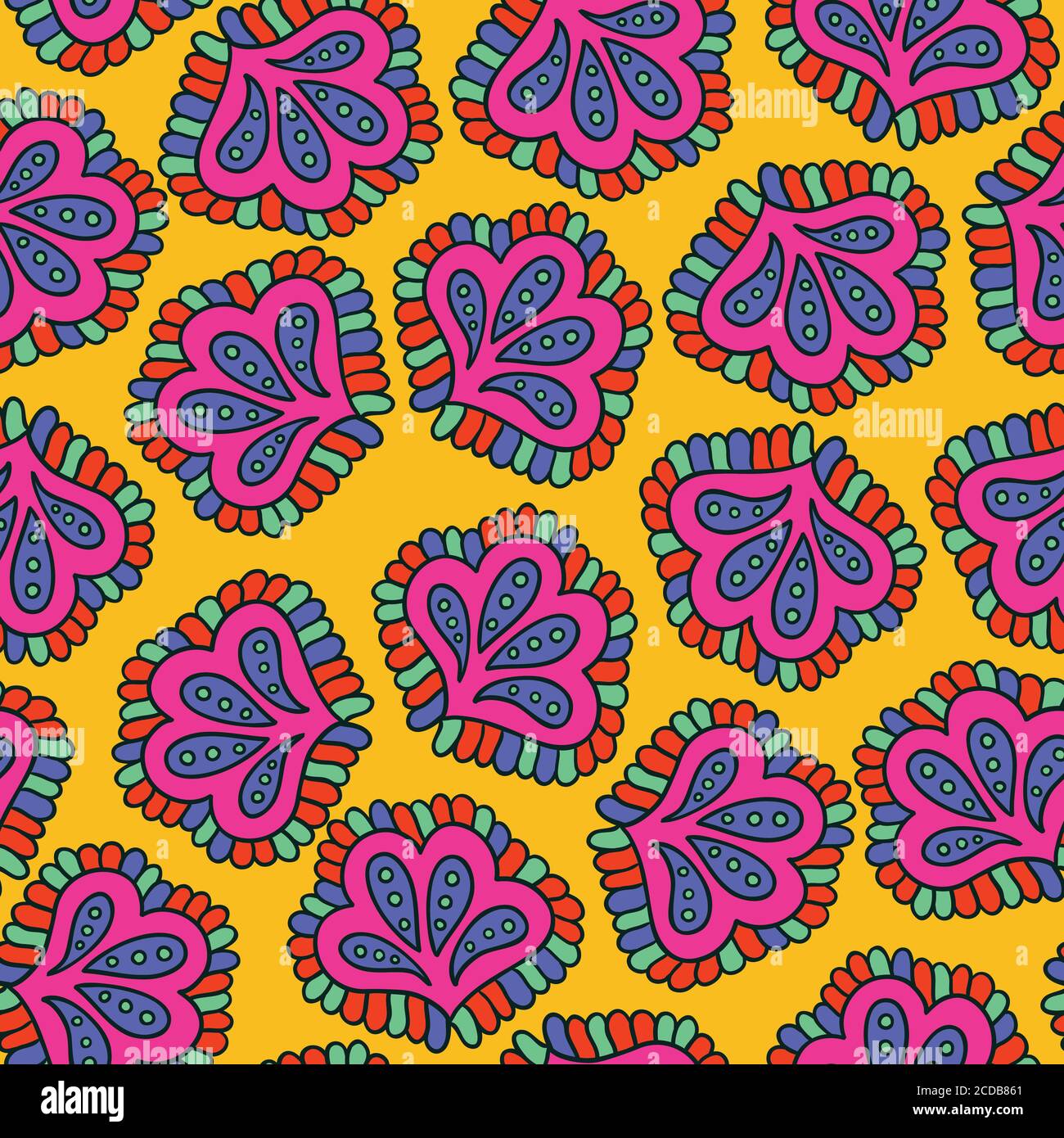 Abstract seamless psychedelic pattern Stock Vector