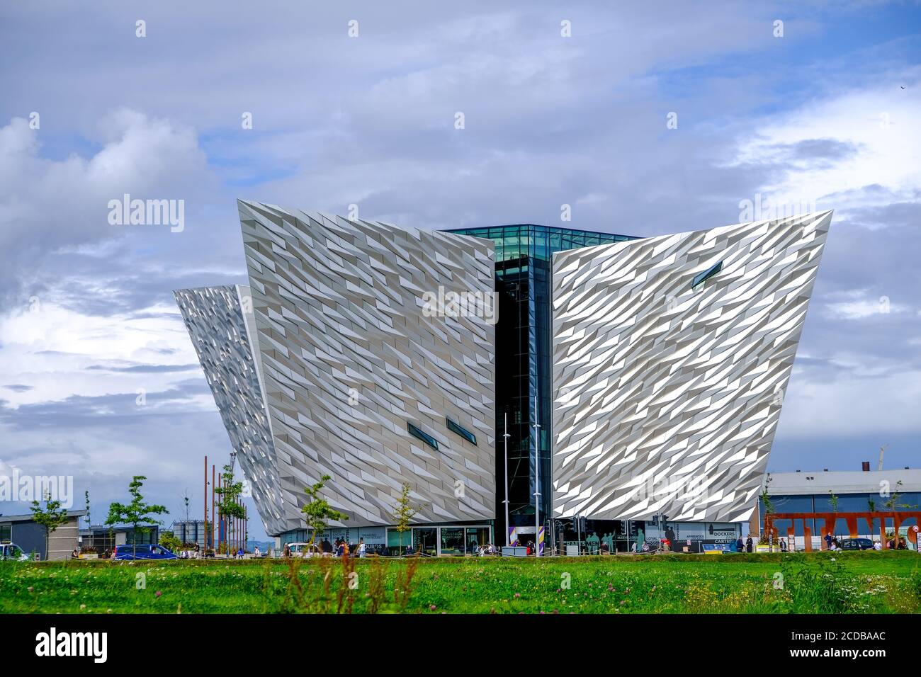 Belfast - August 2019: Titanic museum Stock Photo