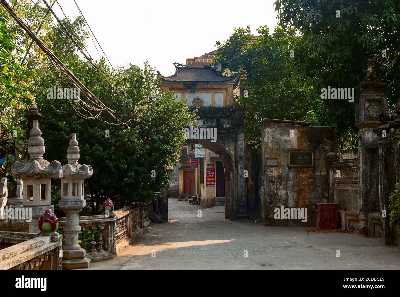 historical and cultural area, Quoc Tu Giam, downtown Ha Noi, Vietnam Stock Photo
