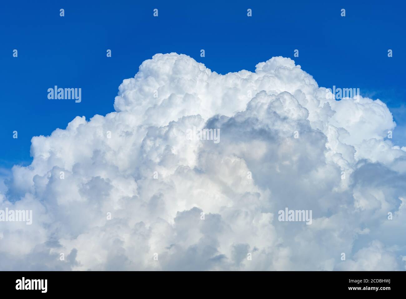 beautiful blue sky with thick white clouds in the morning horizontal ...