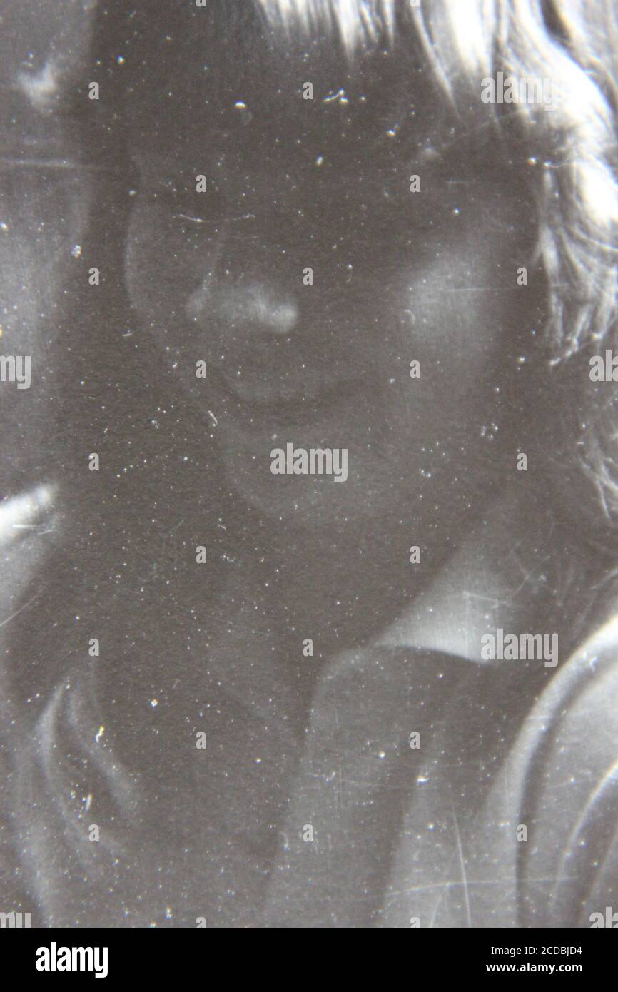 Fine 1970s vintage black and white photography of a head shot of a ...