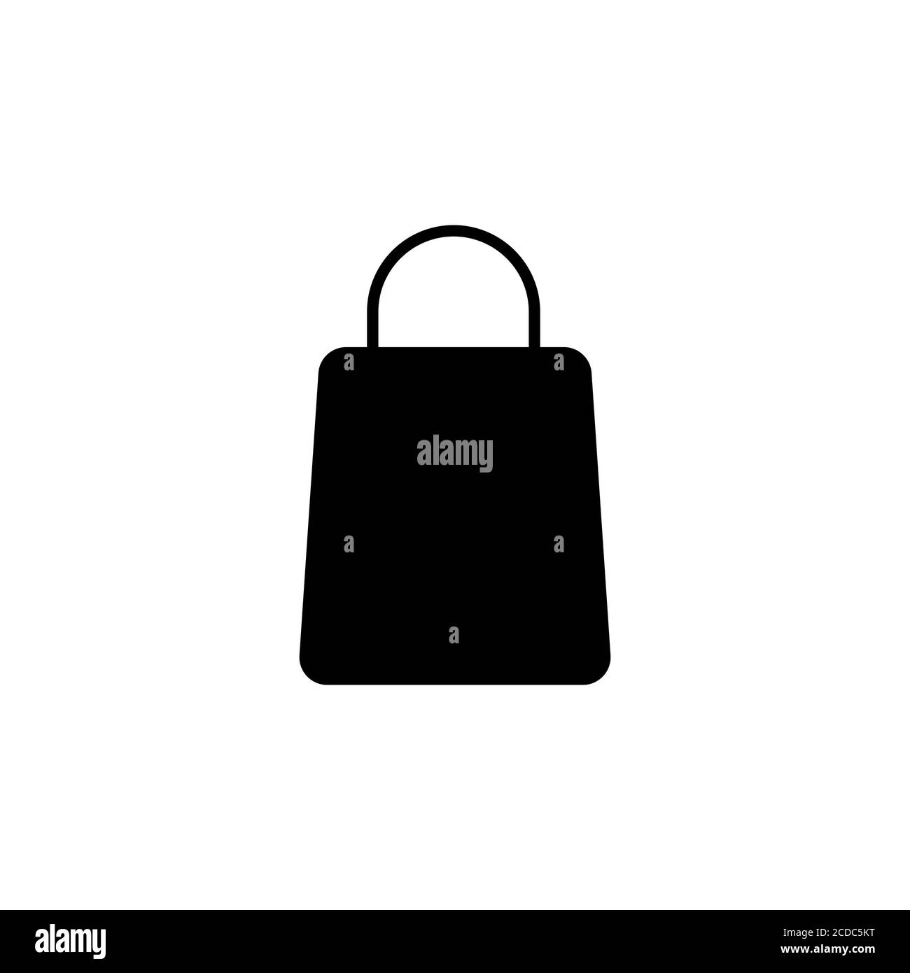 vector illustration icon paper bag in black isolated Stock Vector Image ...