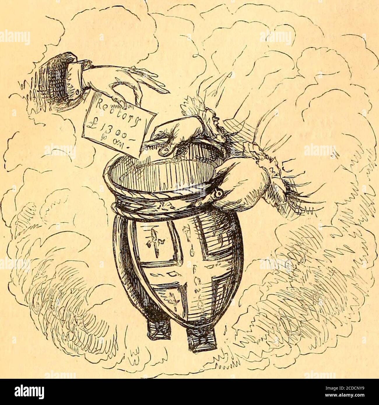 . Punch . as we see, gets cheese into a living. Not bad for a Bishop, we must say, though somewhat crabbed. But Nemo repente fuit lepidissimus, Grahame may be expected to im-prove. We are almost ashamed to print the last of these Episcopalprolusions. We regret to say it is from the pen of the newly-appointed Bishop of Carlisle, from whom very different thingsmight have been expected:— The fear of famine sure hath seizedThe richest of our English sees, 114 PUNCH, OR THE LONDON CHARIVARI. [March 16, 1861. When Durhams Bishop we behold,Accumulating Dams-on Cheese. It is fortunate for Bishop Waide Stock Photo