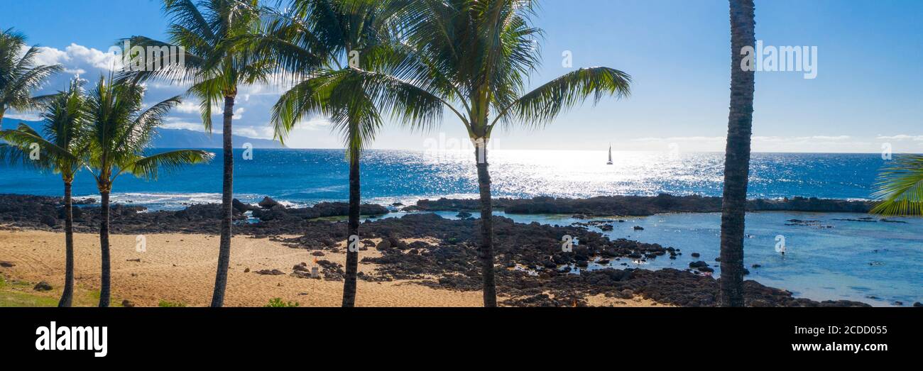 Sharks Cove,  North Shore, Oahu, Hawaii Stock Photo