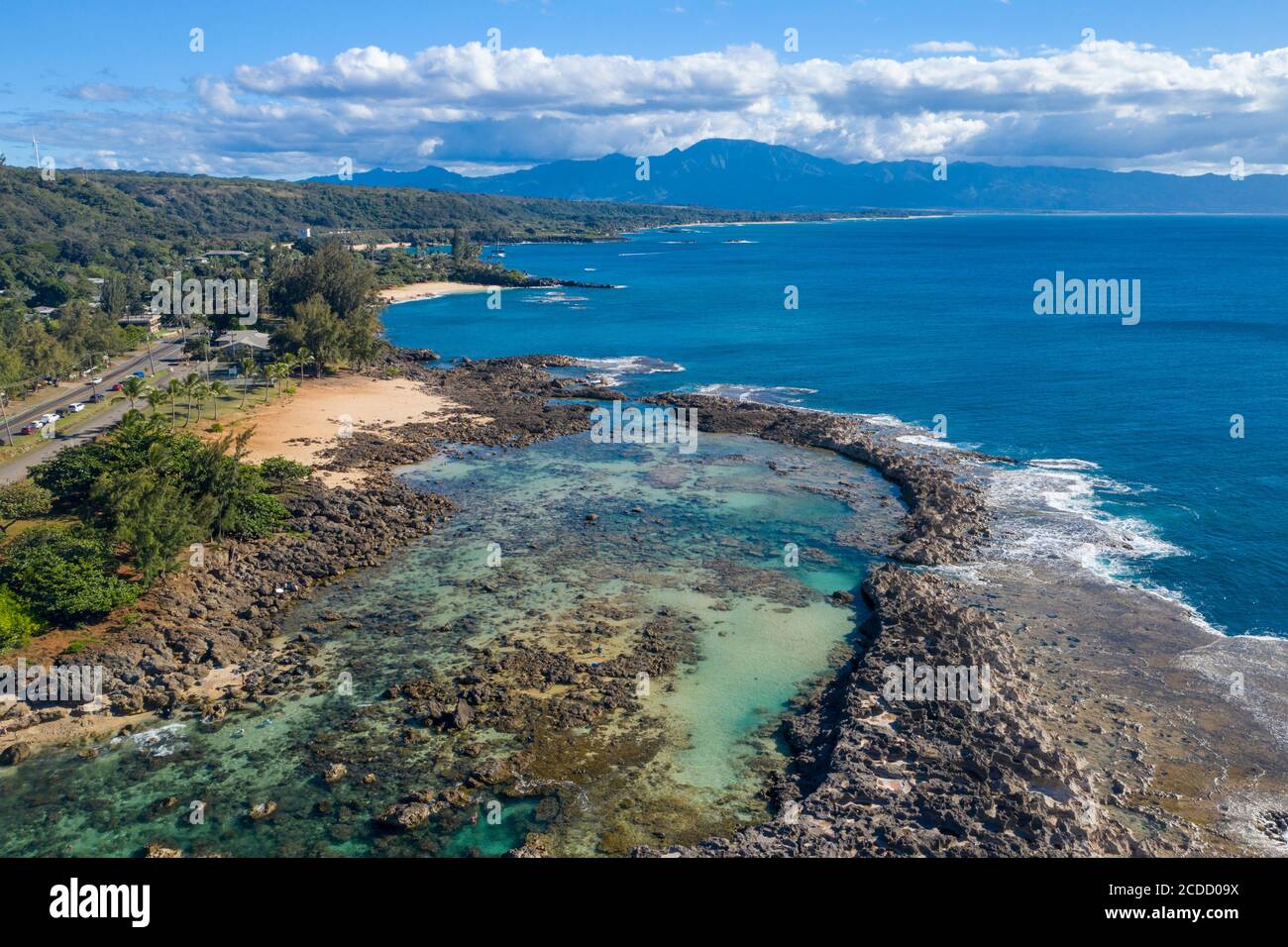 Sharks Cove,  North Shore, Oahu, Hawaii Stock Photo