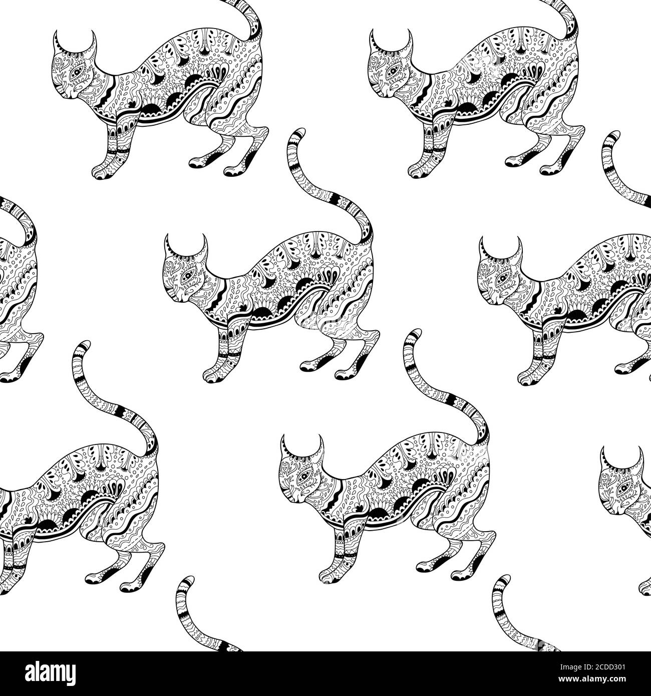 Psychedelic cat Black and White Stock Photos & Images Alamy