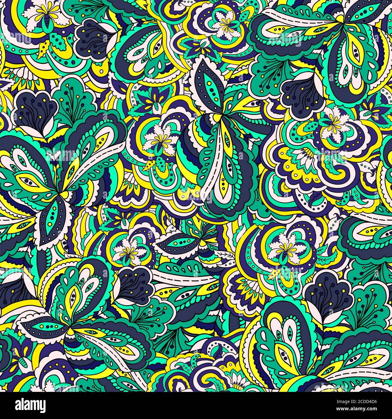 Colorful oriental ornamental seamless pattern Stock Vector
