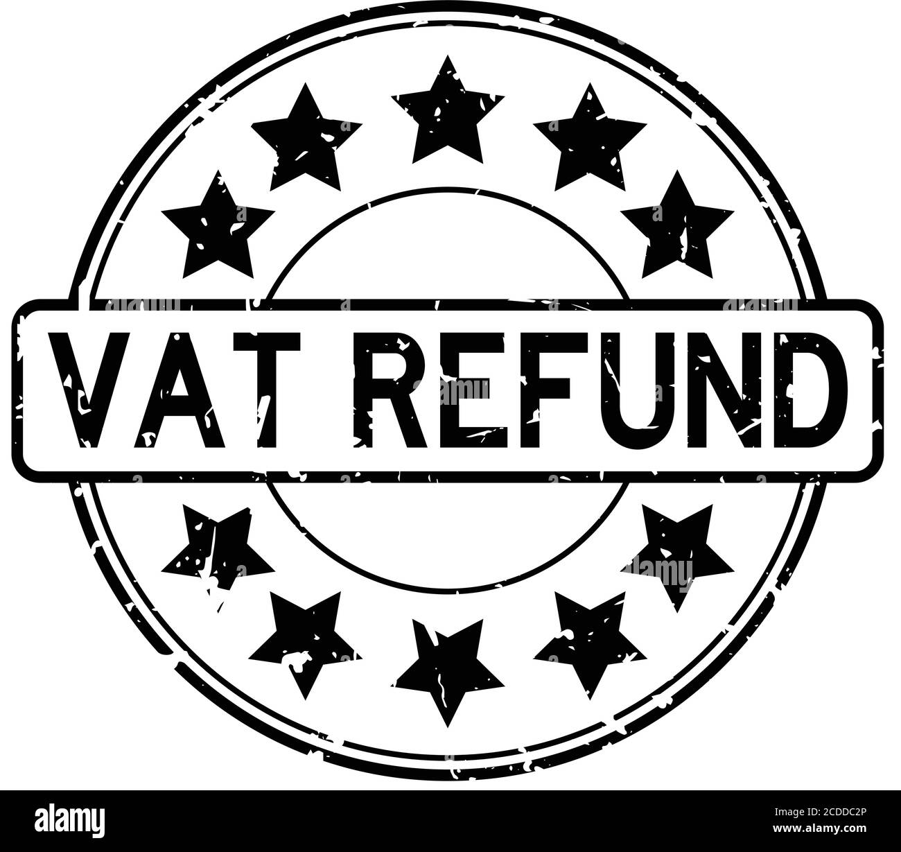 grunge-black-vat-refund-word-with-star-icon-rubber-seal-stamp-on-white