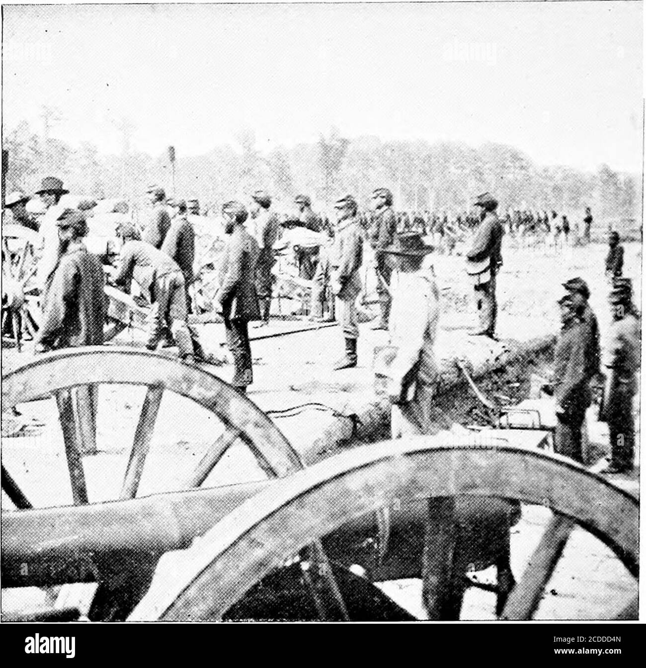 . History of the First Connecticut Artillery [electronic resource]: and of the siege trains of the armies operating against Richmond, 1862-1865 . Before Frederick burg in 18(52. Fort Sumner on the Chickahominy. This battery was manned by Co. B, and consisted of thirty-pound This photograph was taken in June, 1802, and shows the light gunRodman guns. This photograph was taken after the battle, and detachments at their posts awaiting a threatened attack. shows the guns limbered up and in the traveling trunnions. Stock Photo