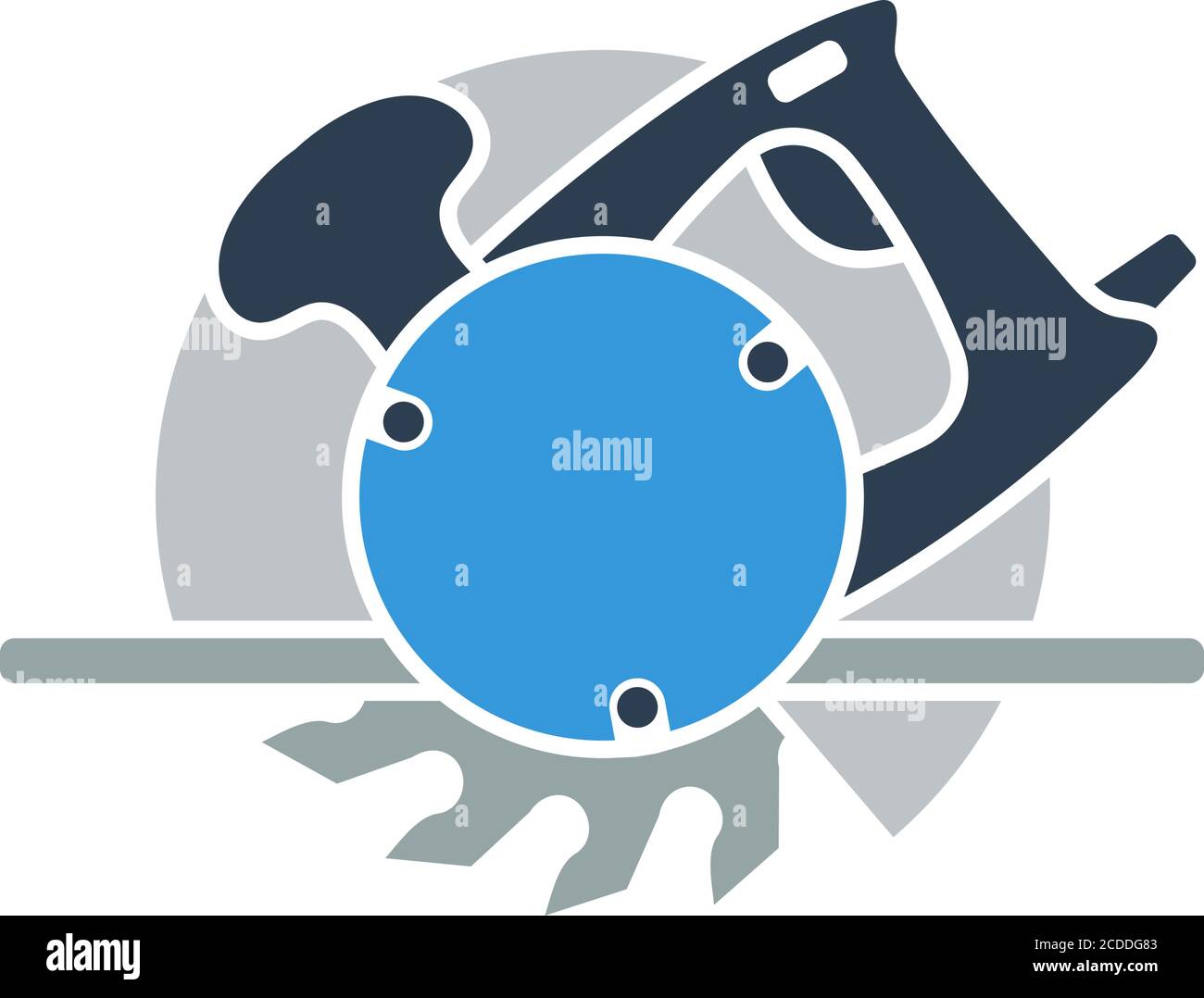 Icon Of Circular Saw. Flat Color Design. Vector Illustration Stock ...