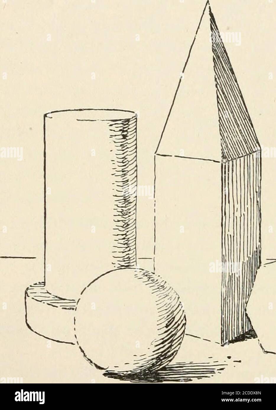 Teachers' manual for the Prang course in drawing for graded schools, books  1-6 . shade, and a castshadow. In this work the aim is to giveattention to  the mass only, to