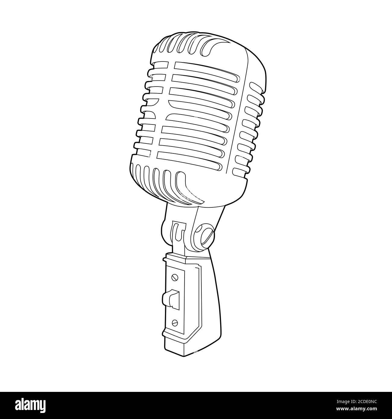 Vector illustration of vintage microphone Stock Vector Image & Art - Alamy