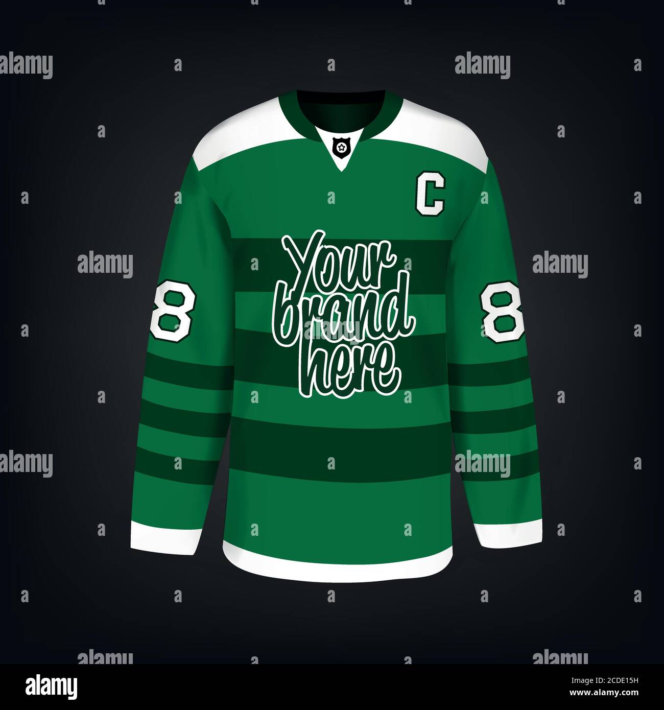 Vector illustration of hockey team jersey template Stock Vector Image