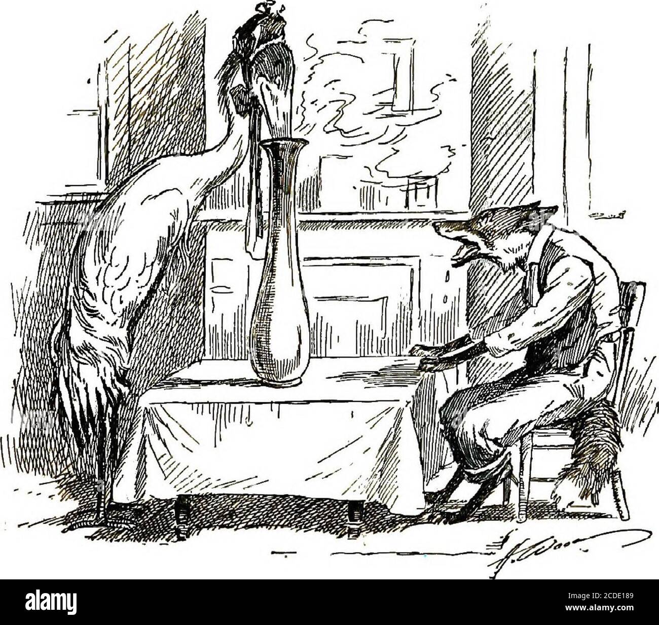 In Fableland Mrs Crane With Her Long Bill Couldget Nothing Out Of The Dish Reynard With His Broad Tonguequickly Ate Up All The Soup Why Mrs Crane Said Reynard You Didnt