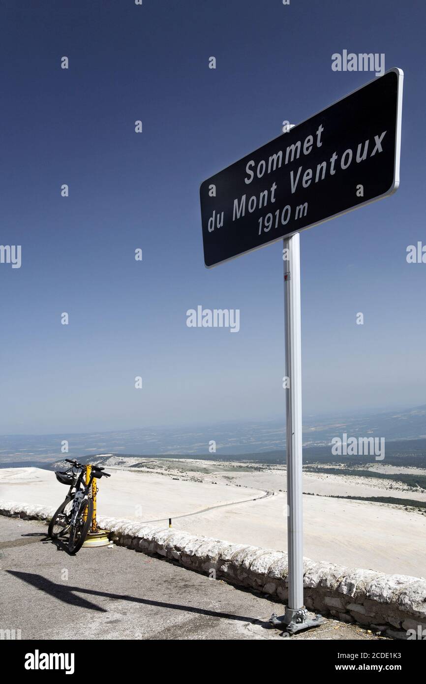 On the summit of Mont Ventoux Stock Photo - Alamy