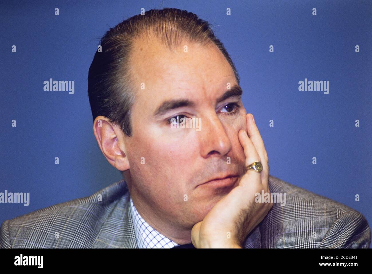 Robert Atkins MP at Conservative party Conference in Bournemouth. 09 October 1990. Photo: Neil Turner Stock Photo