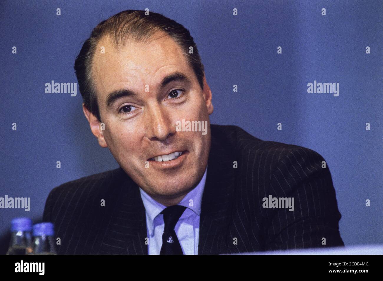 Robert Atkins MP at Conservative party Conference in Bournemouth. 10 October 1990. Photo: Neil Turner Stock Photo