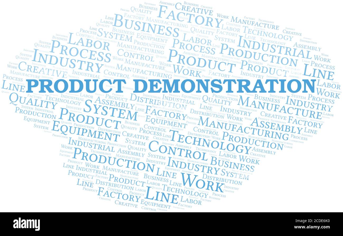 Product Demonstration word cloud create with the text only Stock Vector ...