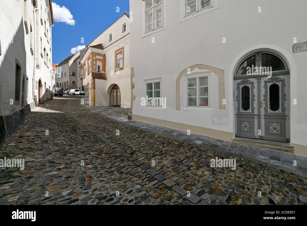 Medieval street of Krems, Lower Austria, Wachau Stock Photo