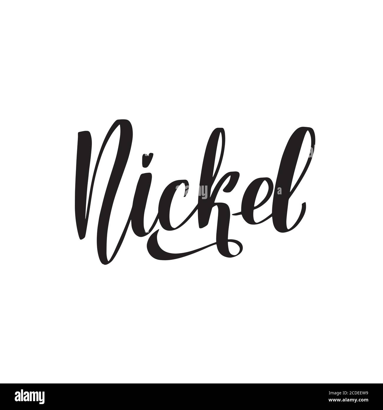 Vector calligraphy illustration isolated on white background. Stock Vector