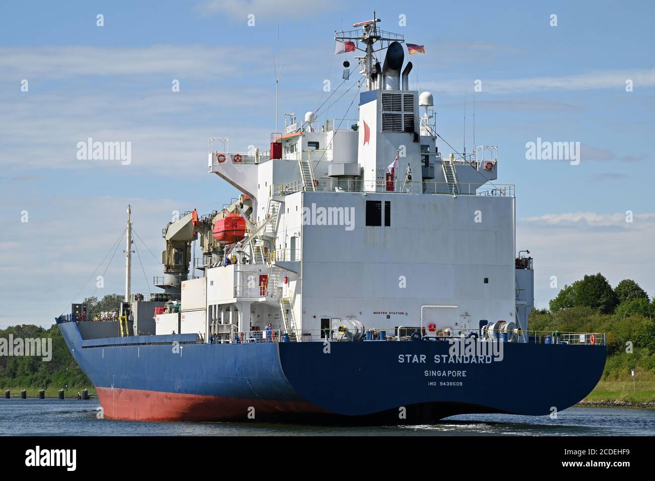 Reefervessel Star Standard passing the Kiel Canal Stock Photo Alamy
