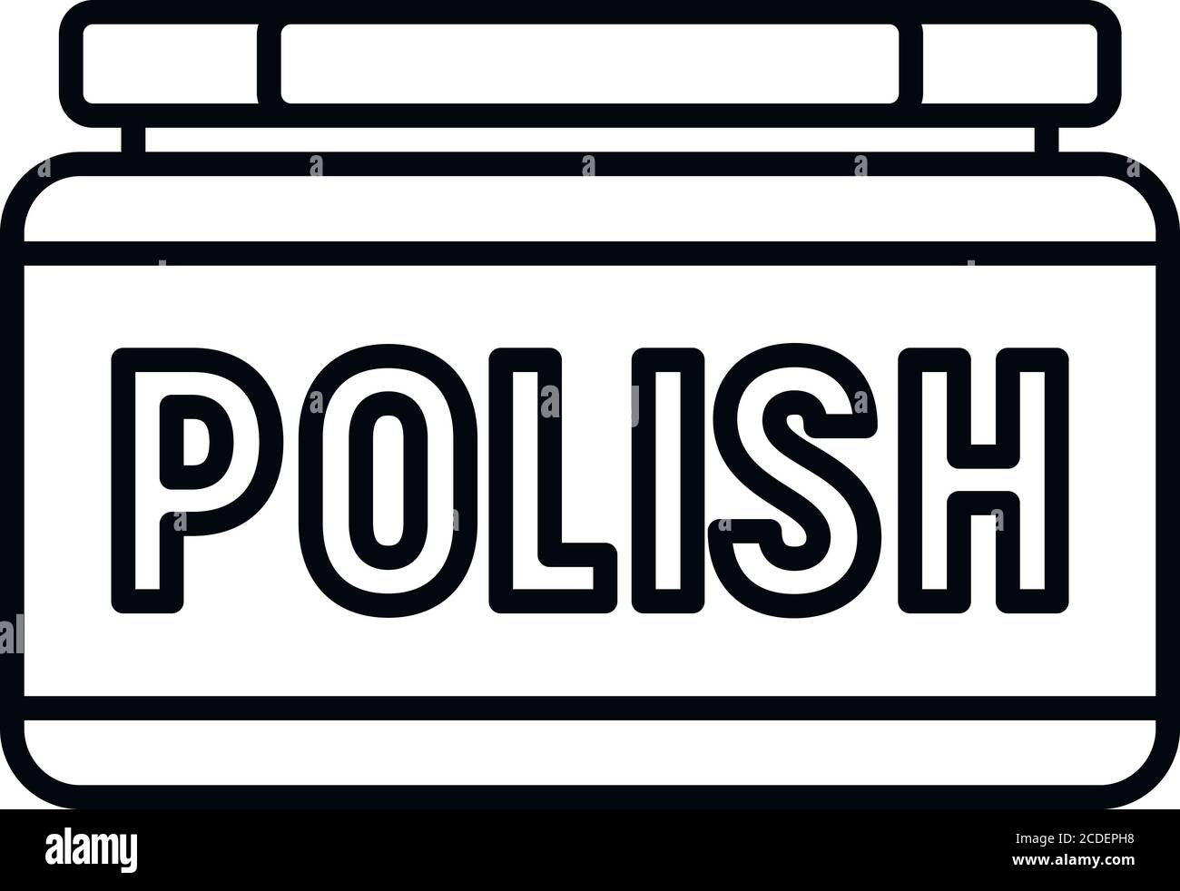 Shoe polish icon. Outline shoe polish vector icon for web design