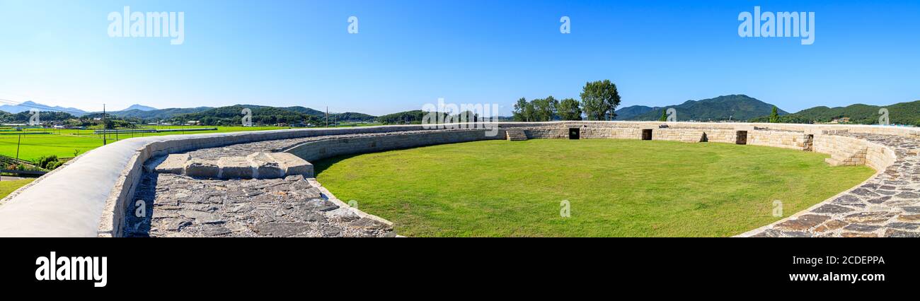 Ganghwa-gun, Incheon, South Korea July 15, 2020 -Jwagang Donedae Outpost. korea ganghwado historical site landscape. Beautiful scenery in Korea. Stock Photo