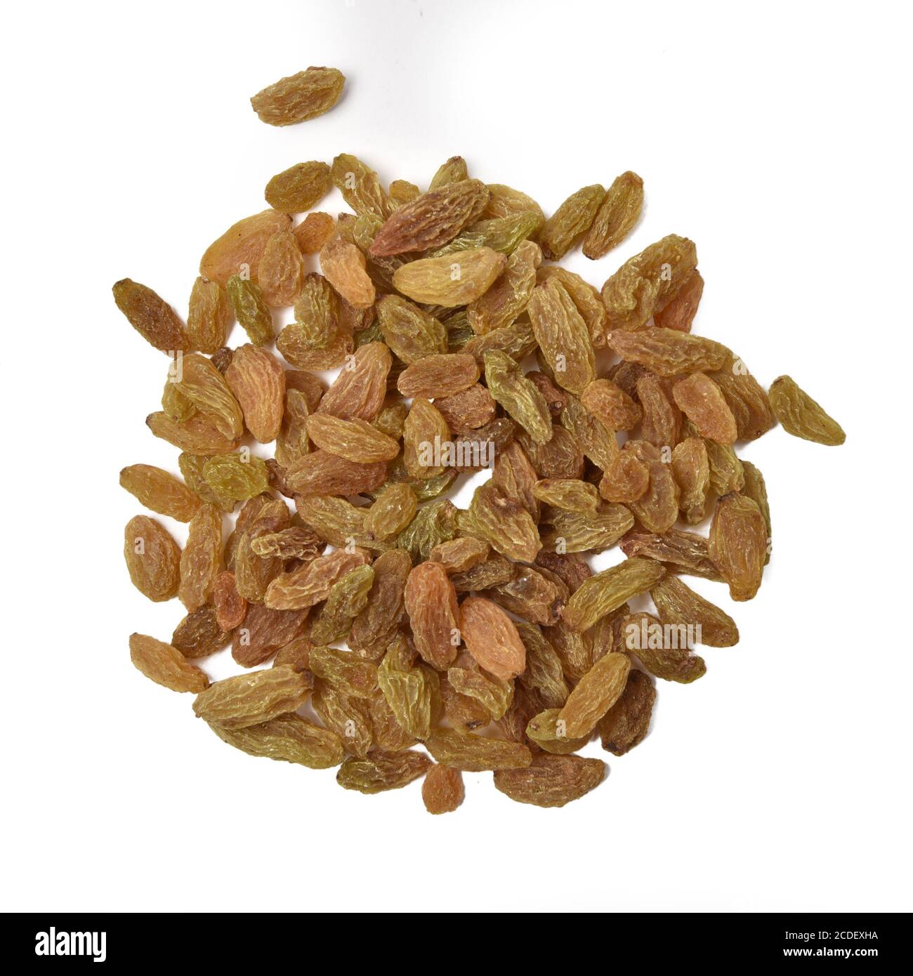 Green Raisins R Background A mound of green or golden raisins on a white background Stock Photo ...
